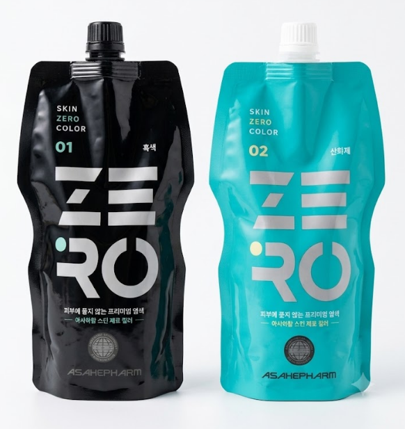 아사히 스킨제로 피부에 묻지 않는 염색약_블랙500g